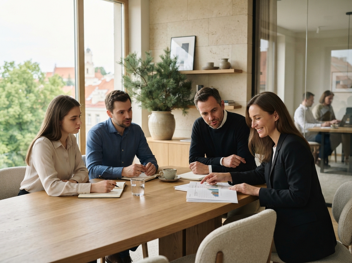 Lietuva Capital operations team reviewing multi-exchange data infrastructure